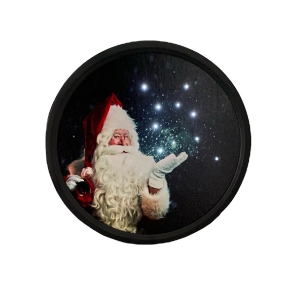 Santa Claus Star Wishes Auto Timer Light Wall Art Decor Gift - Picture 1 of 4